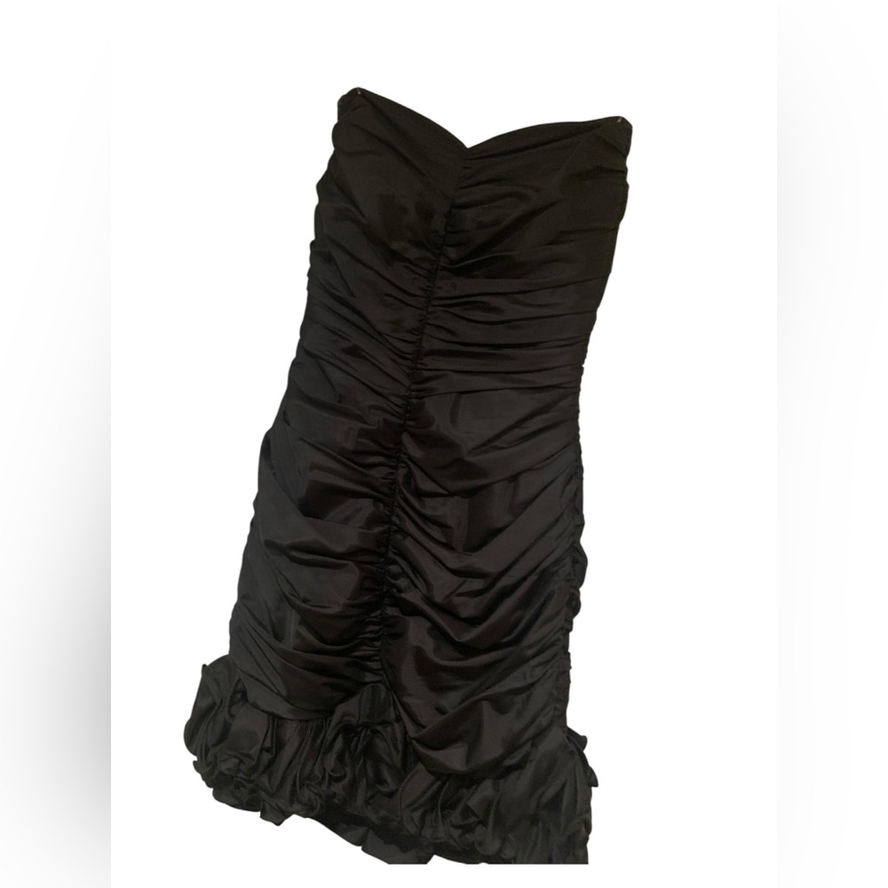 90’s Vintage Black Strapless Cocktail Dress